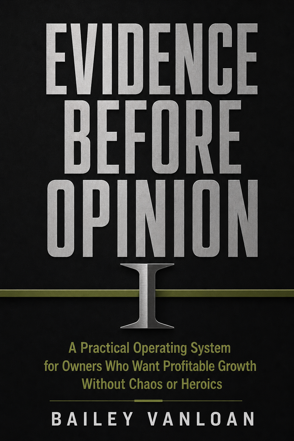 Evidence Before Opinion book cover by Bailey VanLoan