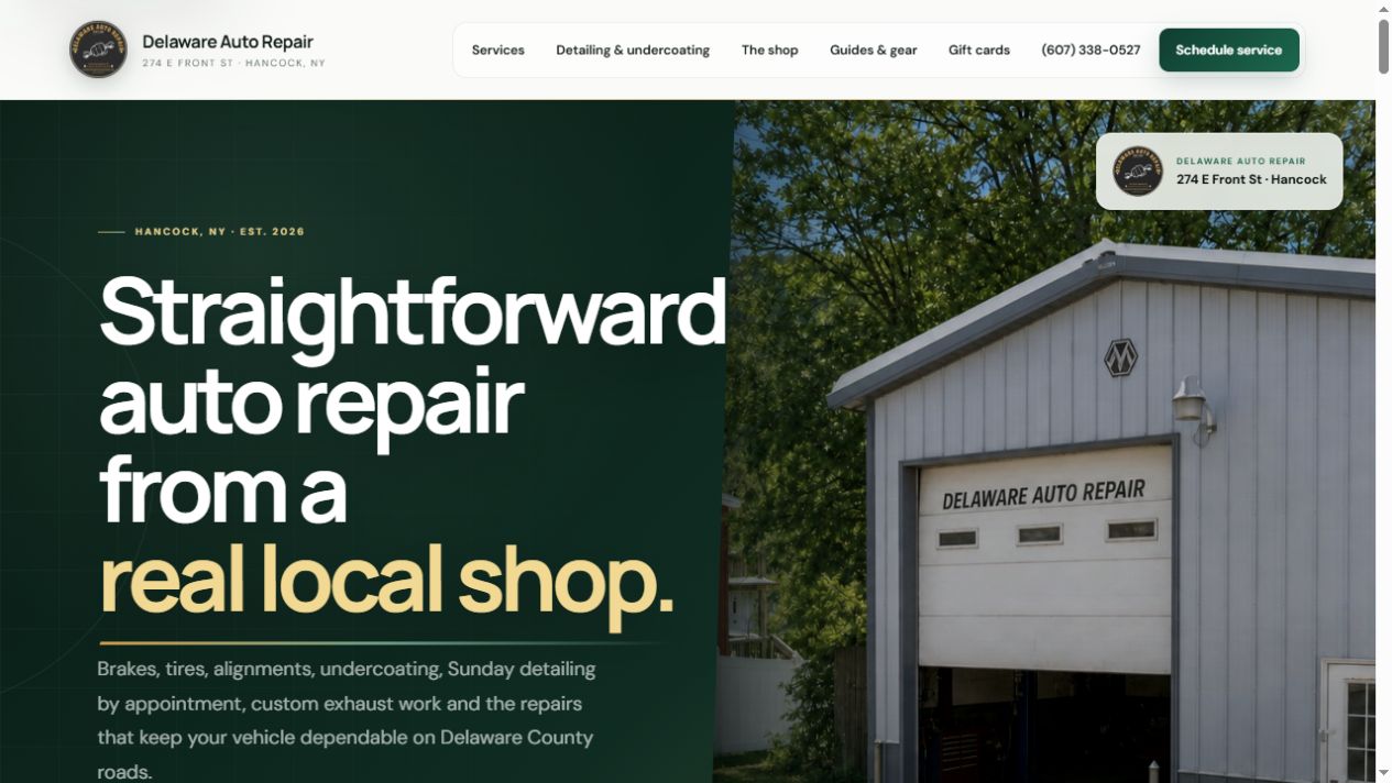 IronAxis website created for Delaware Auto Repair